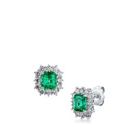 Boucles d'oreilles Mirco Visconti Femme in Or blanc Smeraldo Z685S/SE